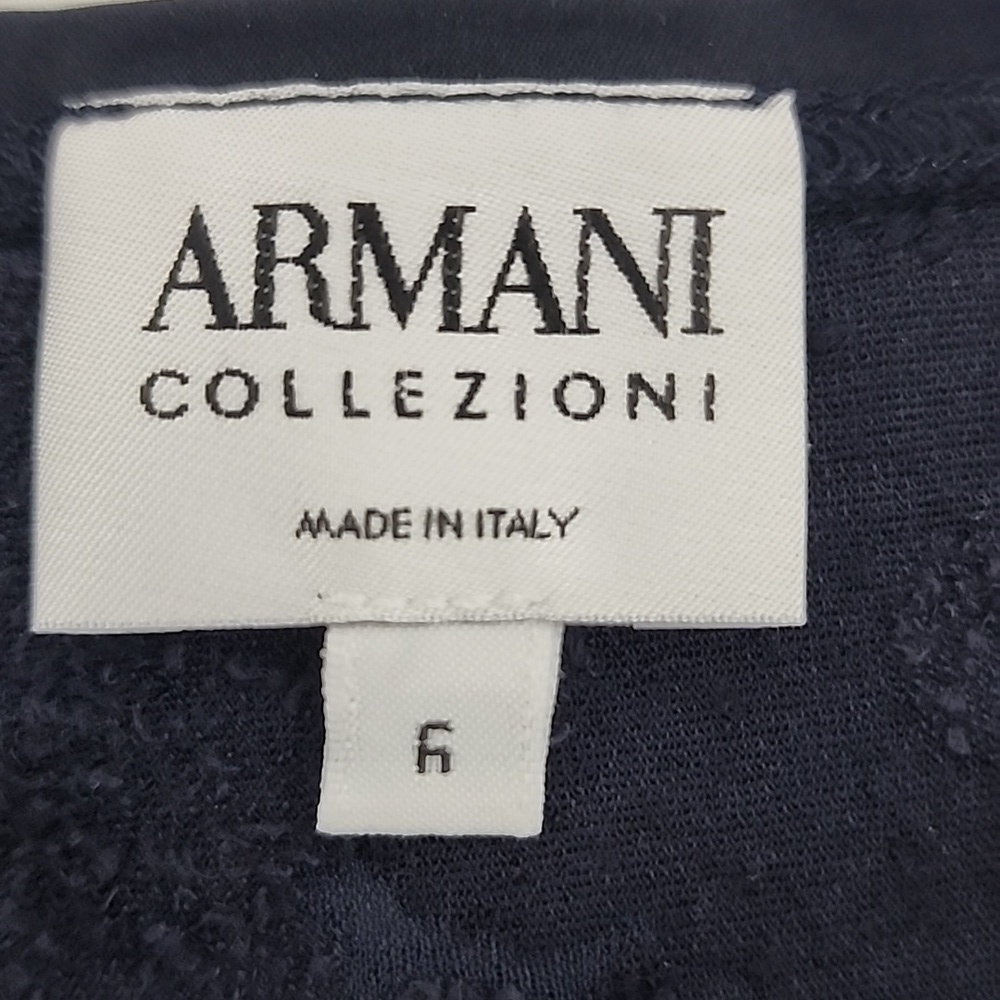 Armani Collezioni Black Velvet Floral Tee Size 6 - Picture 13 of 13